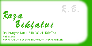 roza bikfalvi business card